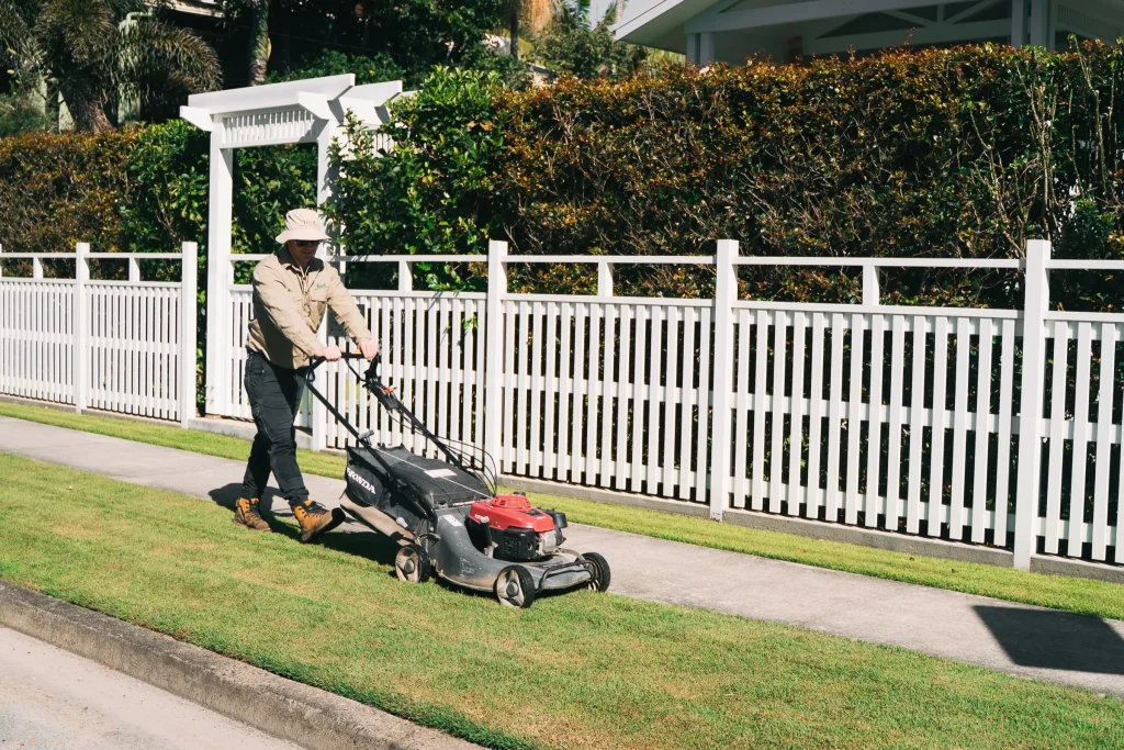 Freshly mown lawn after property maintenance service in Varsity Lakes, Gold Coast